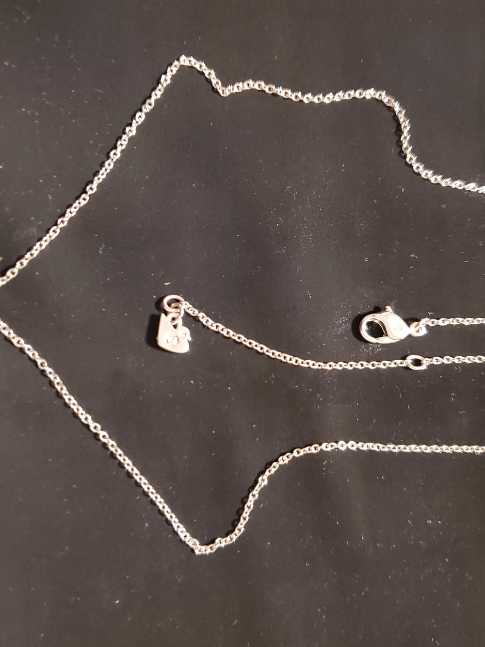 Swarovsky Crystal Silver-Tone Chain Necklace with Small Charm